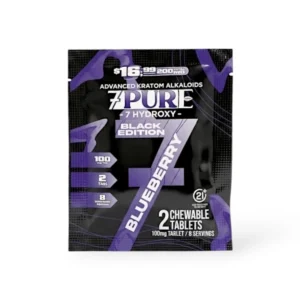 7Pure Black Edition 7- Hydroxy Chewable Tablets Blueberry 100mg