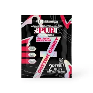 7Pure Black Edition 7- Hydroxy Chewable Tablets Cotton Candy 100mg